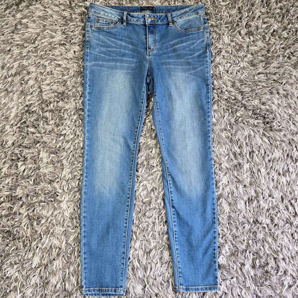 prAna Kara Jean Medium Wash Blue Organic Cotton Slim Leg Denim W4LJRG316 12/31